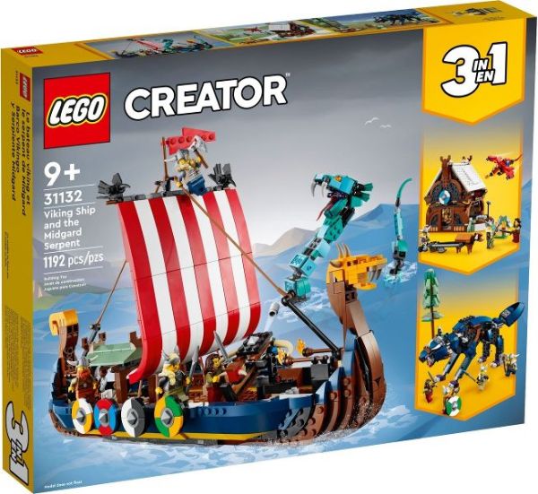 Afbeeldingen van LEGO Creator 31132 Vikingschip en de Midgaardslang