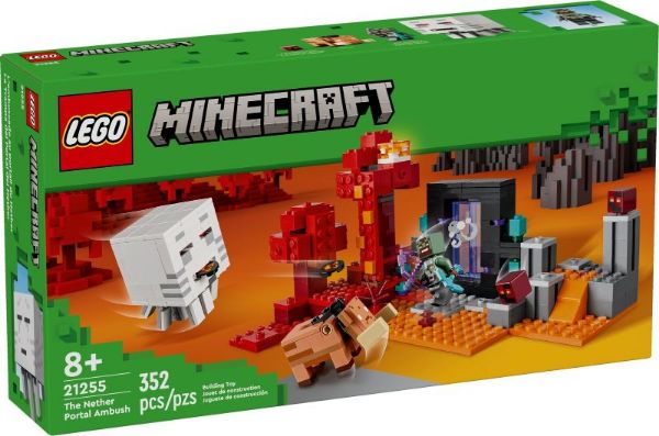 Afbeeldingen van LEGO Minecraft 21255 Hinderlaag bij het Nether-portaal