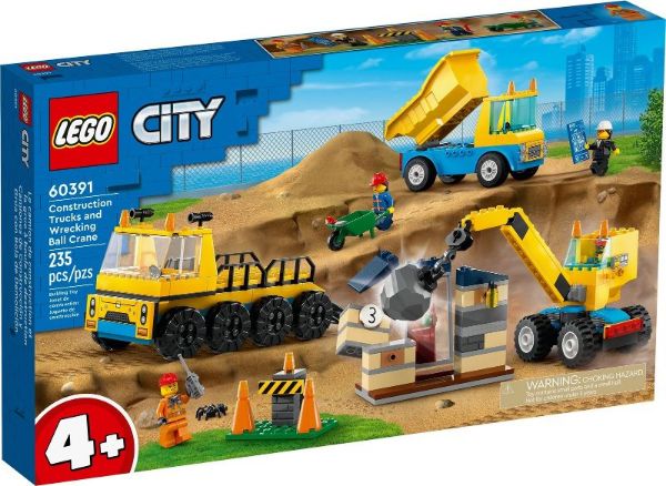 Afbeeldingen van LEGO City 60391 Kiepwagen, bouwtruck en sloopkraan