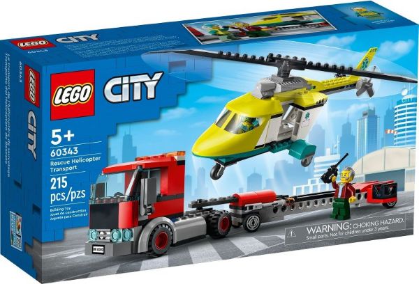 Afbeeldingen van LEGO City 60343 Reddingshelikopter Transport