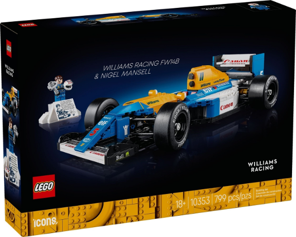 Afbeeldingen van LEGO Icons 10353 Williams Racing FW14B en Nigel Mansell F 1