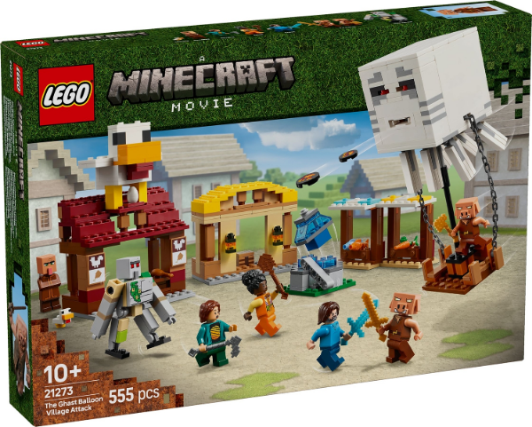 Afbeeldingen van LEGO Minecraf 21273 De Ghast-Ballon Aanval op het dorp