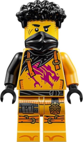 Afbeeldingen van Arin - Shirt with Magenta Dragon, Hair, Bandana- njo0972- Ninjago