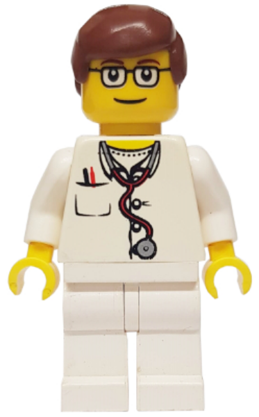 Afbeeldingen van Doctor - Lab Coat Stethoscope and Thermometer- doc021- City