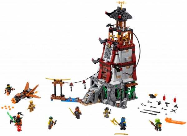 Afbeeldingen van LEGO NINJAGO 70594 Belegering vd Vuurtoren- 2de hands met doos
