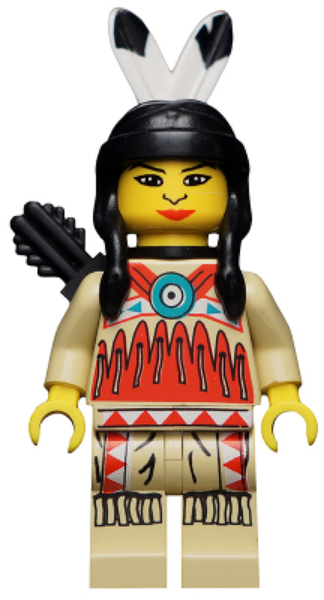 Afbeeldingen van Indian 4 - Female, Black Quiver- ww018- Western