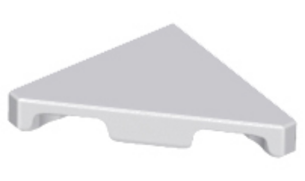 Afbeeldingen van Tegel 2x2 triangular- lichtgrijs- 35787- 20 st 